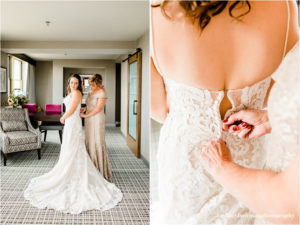 Wedding dress reveal at the Axis Hotel